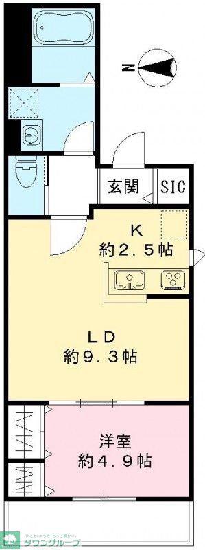 ルナリア大森町(1LDK/3階)の間取り写真