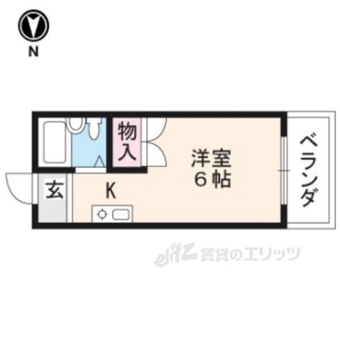 NEWハウス上田(1K/2階)の間取り写真