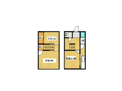 ふじ荘(3DK/1階)の間取り写真