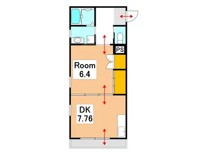 PROSPECTS(1LDK/2階)の間取り写真