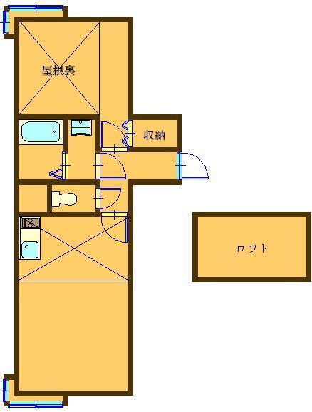 コスモハイツ(2DK/2階)の間取り写真