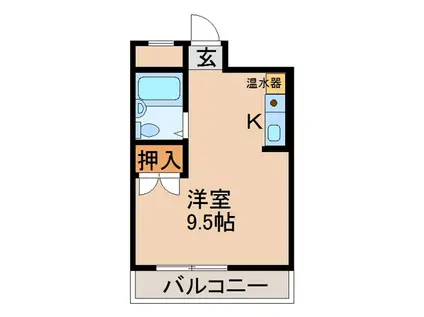友田町ビル(ワンルーム/4階)の間取り写真