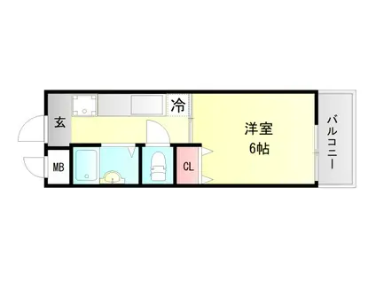 メゾン池上III(1K/2階)の間取り写真