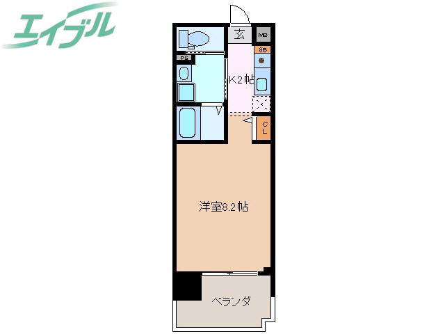 大晃マンション(1K/7階)の間取り写真