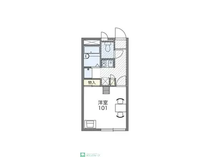 レオパレス北町(1K/1階)の間取り写真