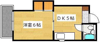コーポ福島(1DK/1階)の間取り写真