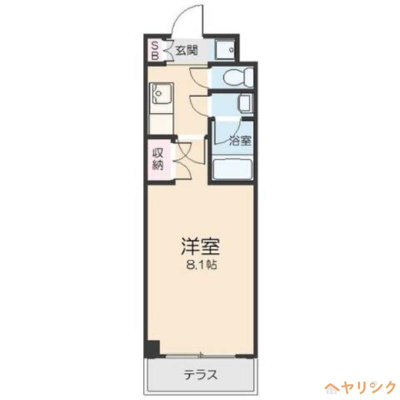 グリーンヴィレッジ名東(1K/1階)の間取り写真