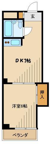 シャトレー町田ガーデン(1DK/4階)の間取り写真