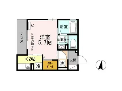 メゾンサトミ(1K/1階)の間取り写真