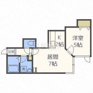 コンフォーティア(1LDK/2階)の間取り写真