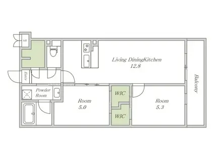 ESTAGEO針中野(2LDK/4階)の間取り写真