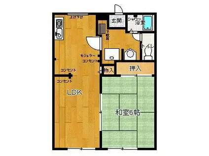 並木道 871(1LDK/2階)の間取り写真