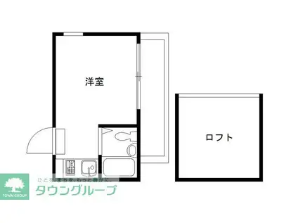 TRAUMHOUSE(ワンルーム/1階)の間取り写真