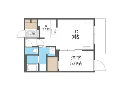 LEJONS GARDEN(1LDK/4階)の間取り写真