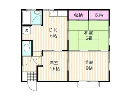 第2伏見コーポ(3DK/3階)の間取り写真