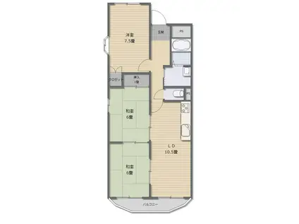 メゾン水無瀬4-313(3LDK/3階)の間取り写真