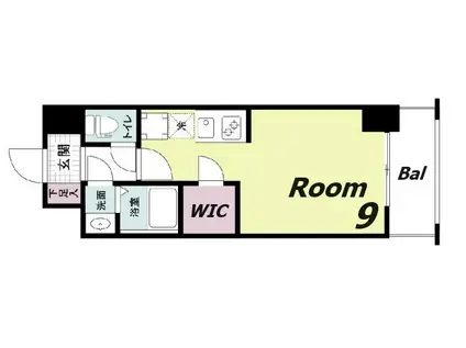 アプリーレ元町ウエスト(ワンルーム/3階)の間取り写真