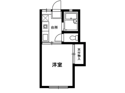 カンタービレ(1K/1階)の間取り写真