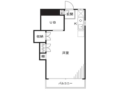 G-108(ワンルーム/3階)の間取り写真