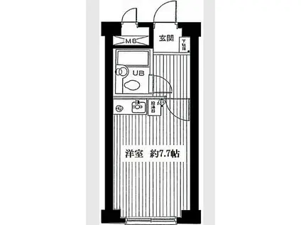 ダイアパレス石神井公園(ワンルーム/8階)の間取り写真