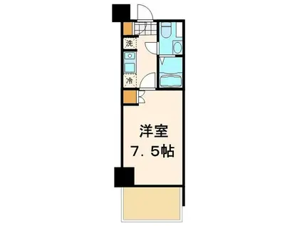 MFPRコート木場公園(1K/13階)の間取り写真