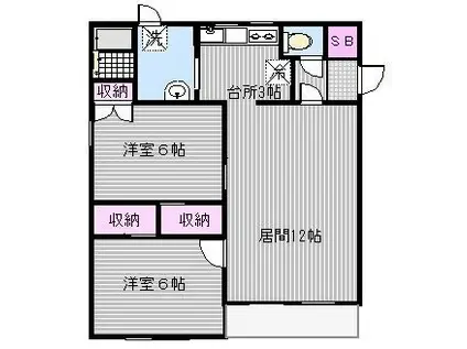 エクセル(2LDK/2階)の間取り写真