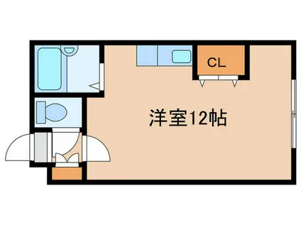 リビング西岡(ワンルーム/2階)の間取り写真