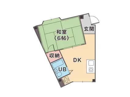 レーク21(1DK/1階)の間取り写真