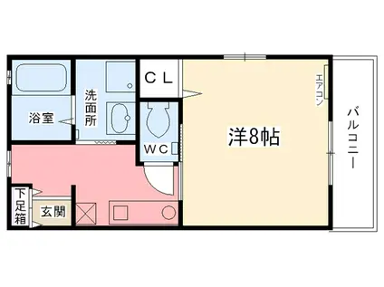 シティキューブ(1K/2階)の間取り写真