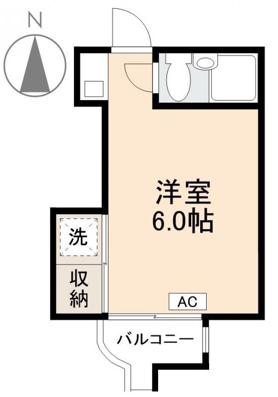 メゾンド・ミュゼ(ワンルーム/2階)の間取り写真