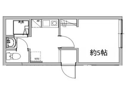 OPEN RISE尾久銀座I(1K/3階)の間取り写真
