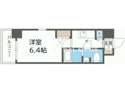 ジュネーゼグラン南堀江(1K/7階)の間取り写真