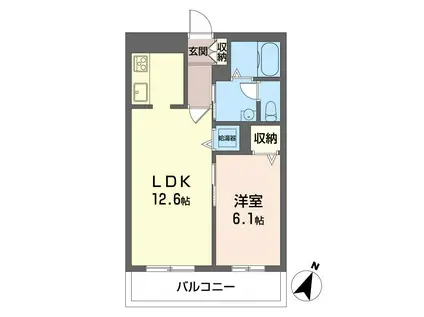 エトワール(1LDK/3階)の間取り写真