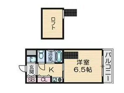 中島ハイツ(1K/2階)の間取り写真