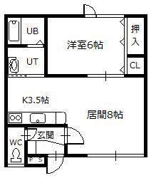 RAVI LIGHT(1LDK/1階)の間取り写真