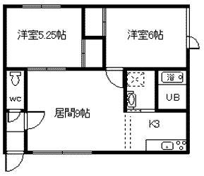 PIT2(2LDK/1階)の間取り写真