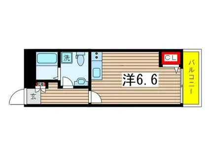 PLUMERIA ARK(ワンルーム/2階)の間取り写真