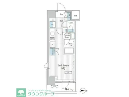 パークアクシス東陽町レジデンス(ワンルーム/3階)の間取り写真