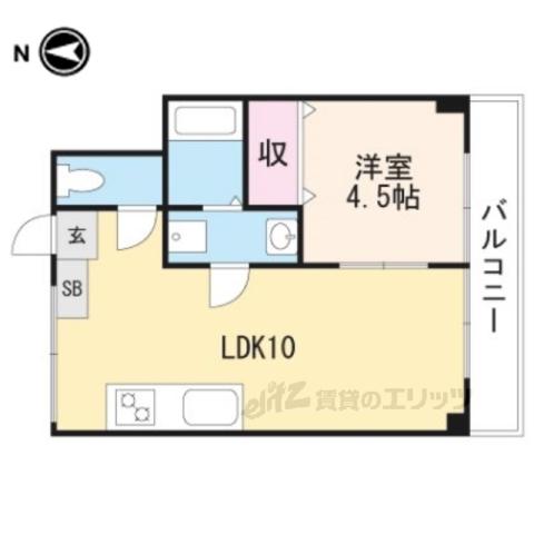 JKハイツ(1LDK/2階)の間取り写真