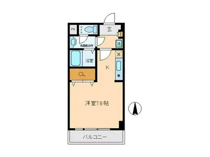 リジェール(1K/2階)の間取り写真