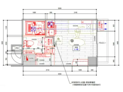 コアシティ大森北(ワンルーム/4階)の間取り写真