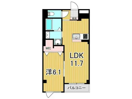 PRIMAVERA綾瀬(1LDK/1階)の間取り写真