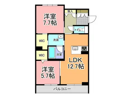 ファヴォーレ(2LDK/3階)の間取り写真