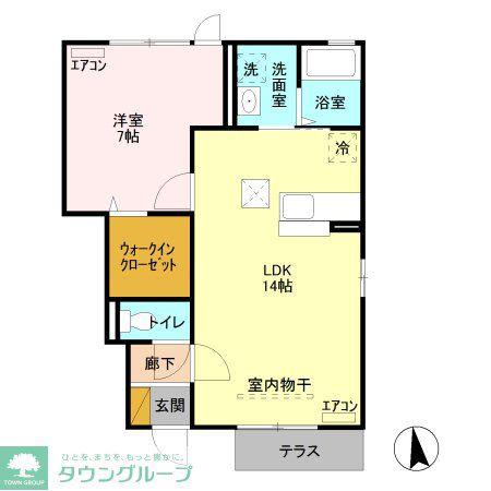 トアロード II(1LDK/1階)の間取り写真