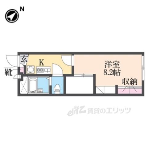 レオパレスCSグランパ(1K/2階)の間取り写真
