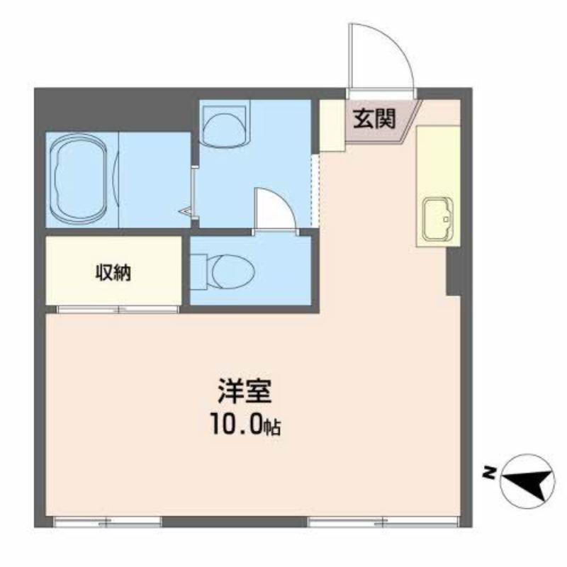 ハイム・M・S(ワンルーム/1階)の間取り写真