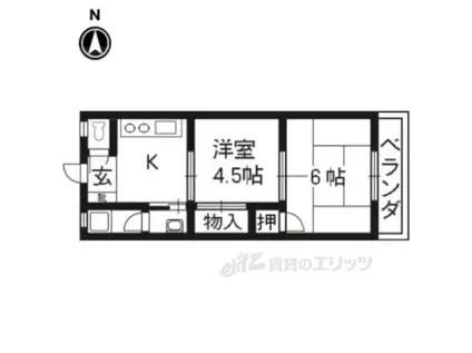 中川マンション(2K/4階)の間取り写真