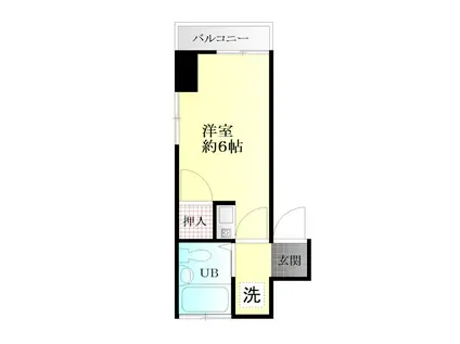 まめII(1K/1階)の間取り写真