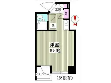 シュロス123(ワンルーム/3階)の間取り写真