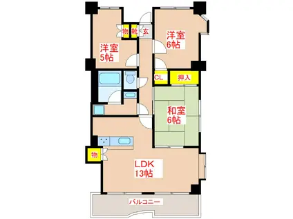 STELLA21(3LDK/6階)の間取り写真